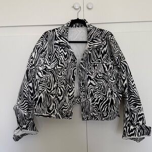 MOTHER ZEBRA DENIM JACKET